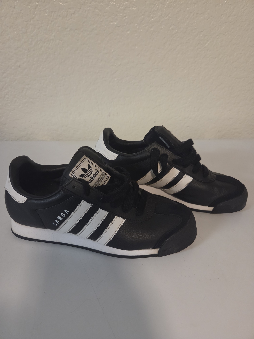 adidas Kids Black and White Samoa Sneakers